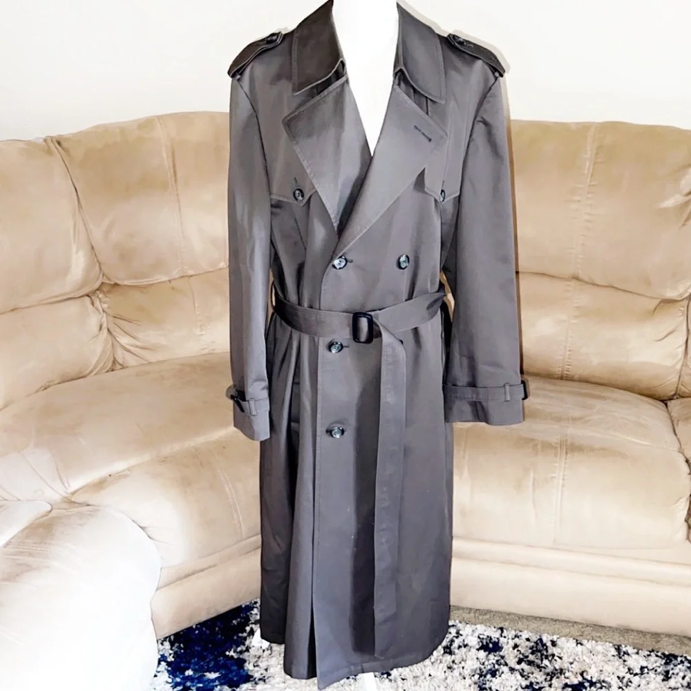 CHRISTIAN DIOR Men’s Taupe Trench Coat - Picture 1 of 10